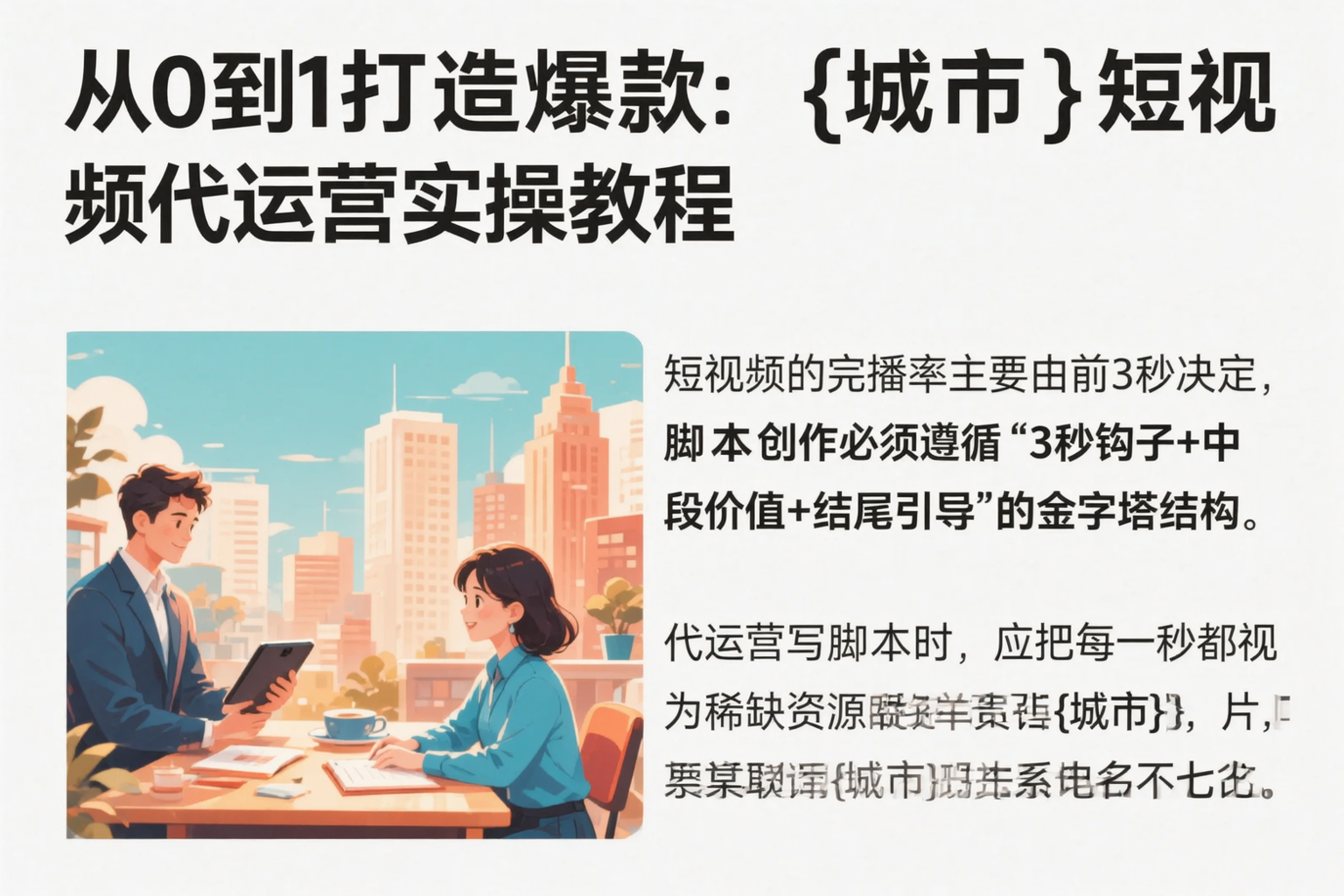 从0到1打造爆款：巴音郭楞短视频代运营实操教程