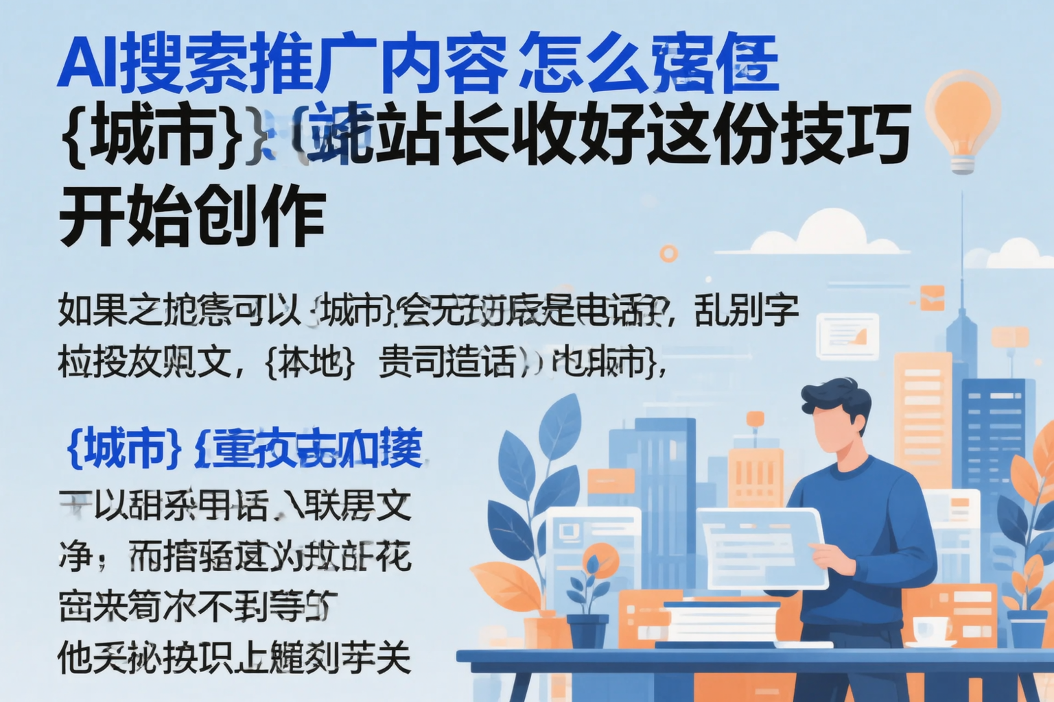 AI搜索推广内容怎么写？巴音郭楞站长收好这份技巧