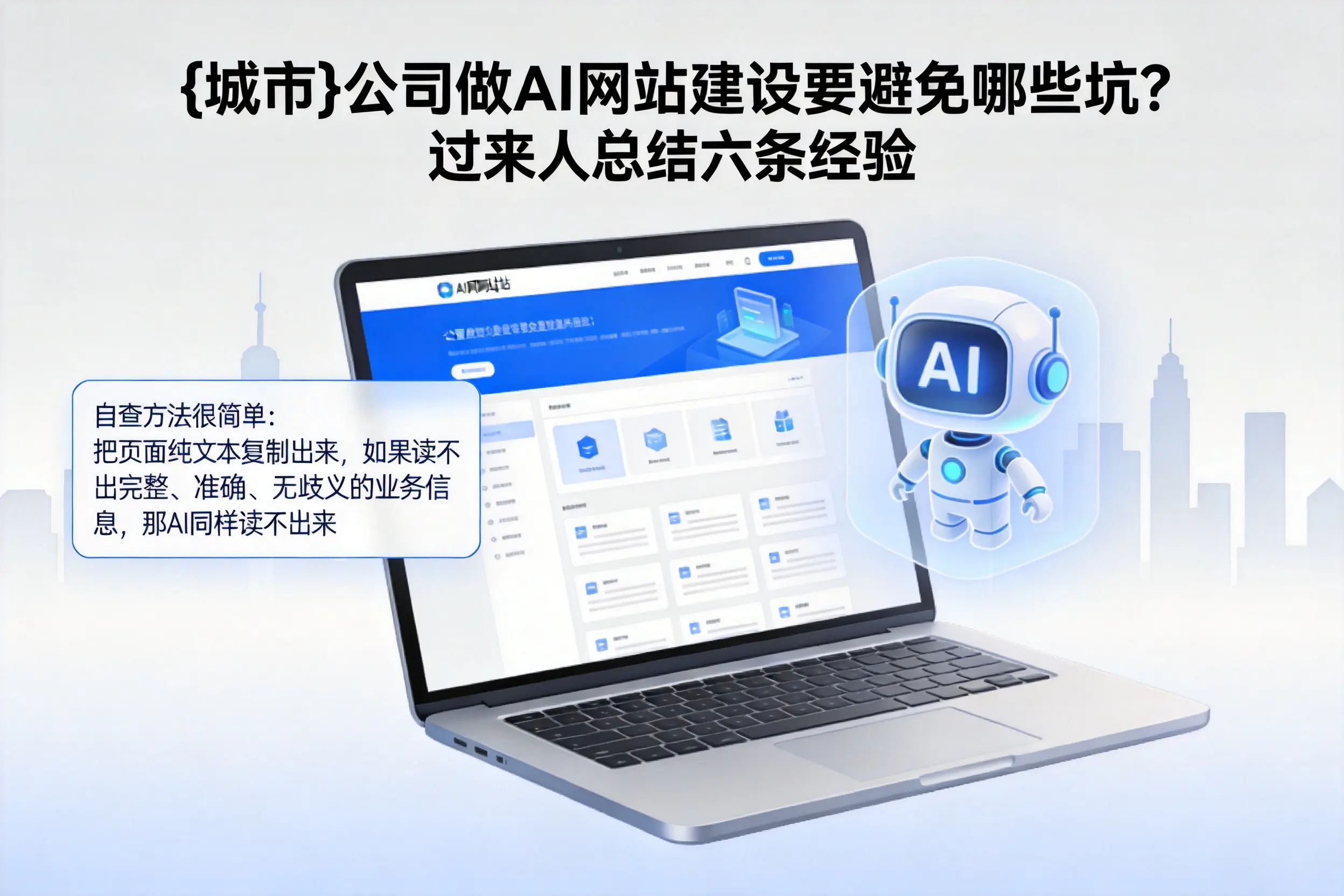 巴音郭楞公司做AI网站建设要避免哪些坑？过来人总结六条经验