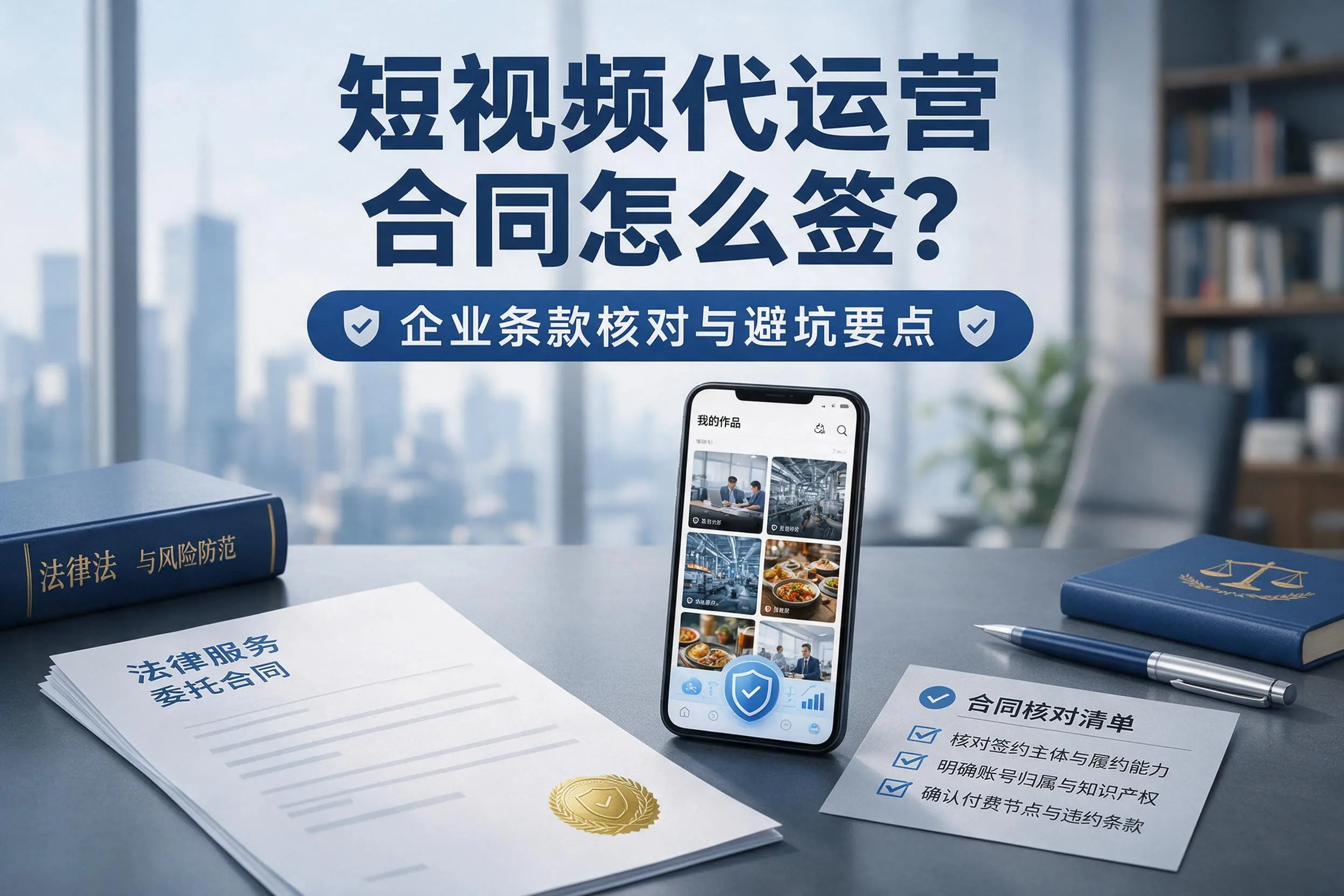 短视频代运营合同怎么签？巴音郭楞企业条款核对与避坑要点