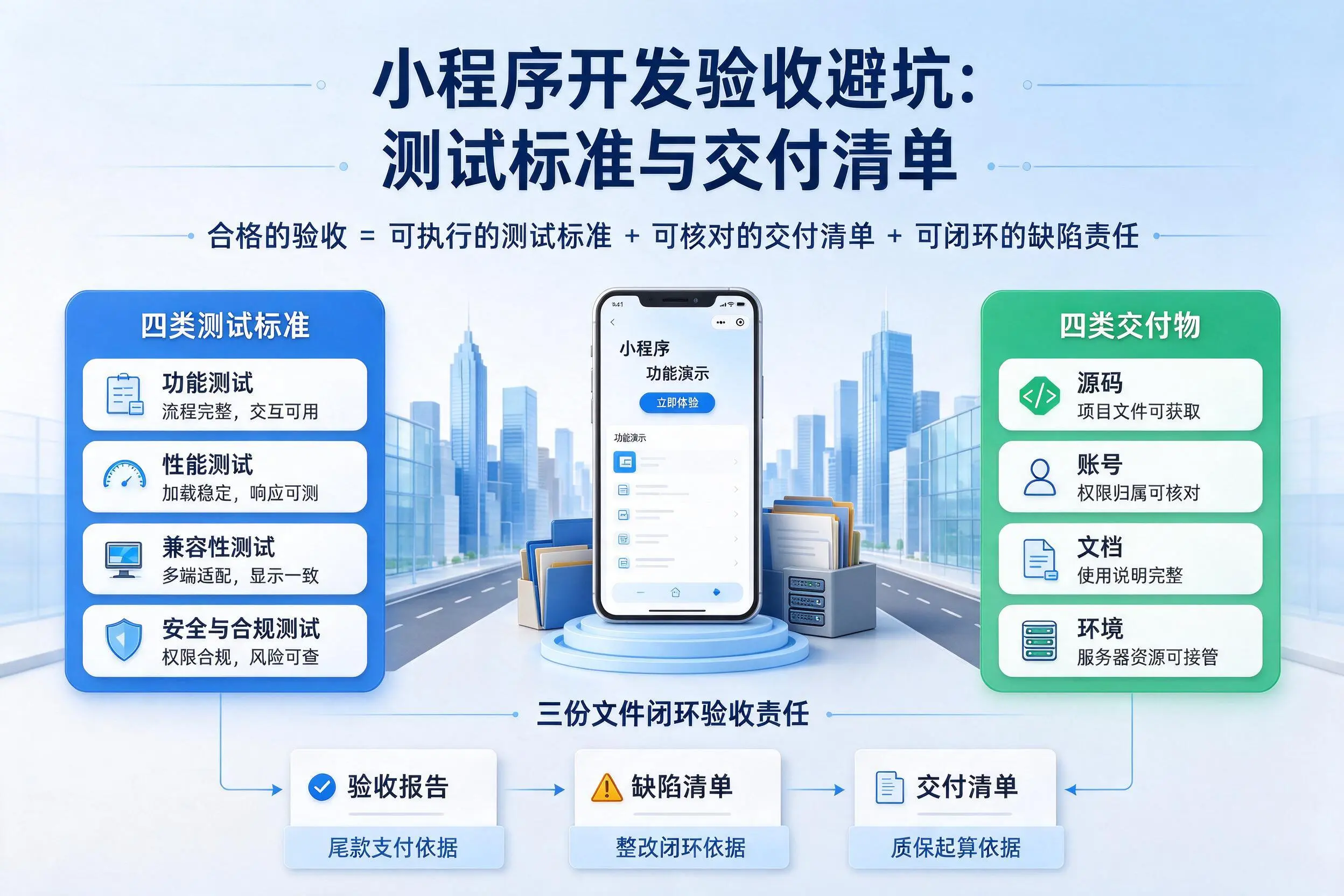 巴音郭楞小程序开发验收避坑:测试标准与交付清单