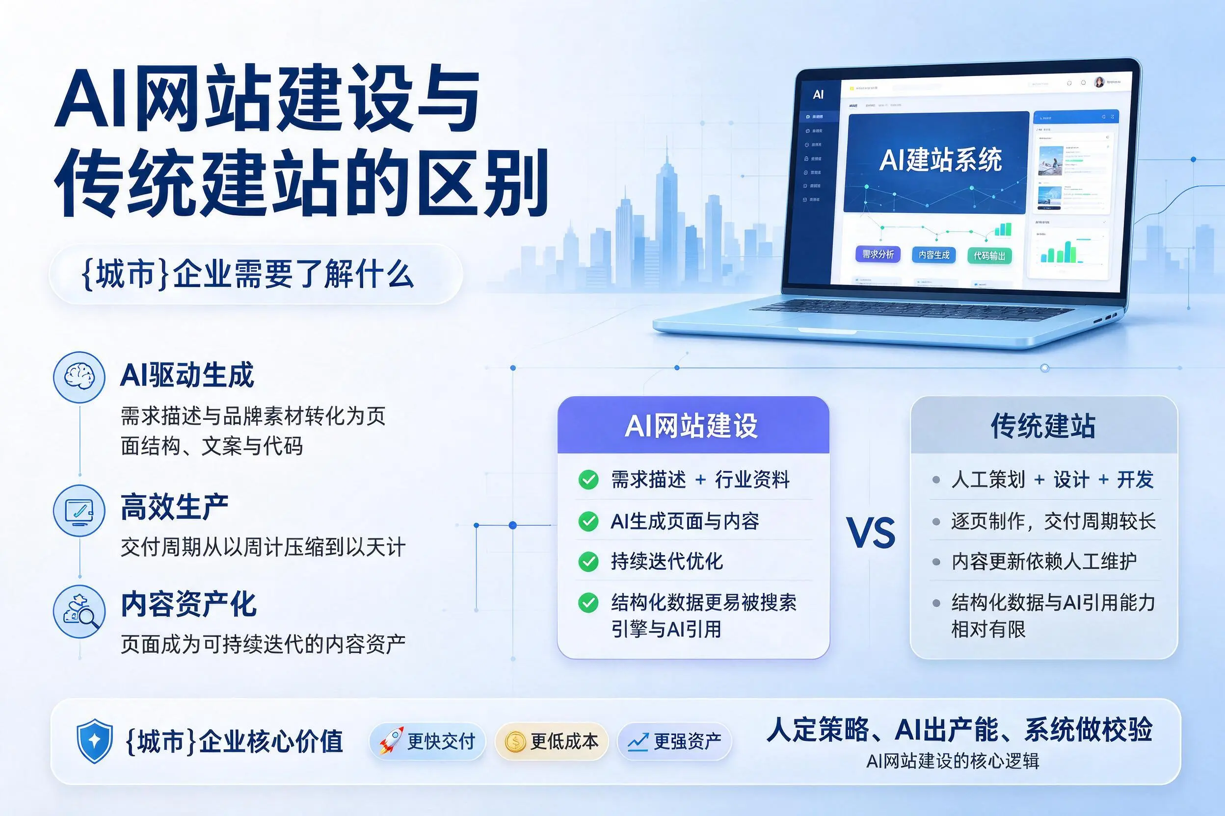 AI网站建设与传统建站的区别，巴音郭楞企业需要了解什么