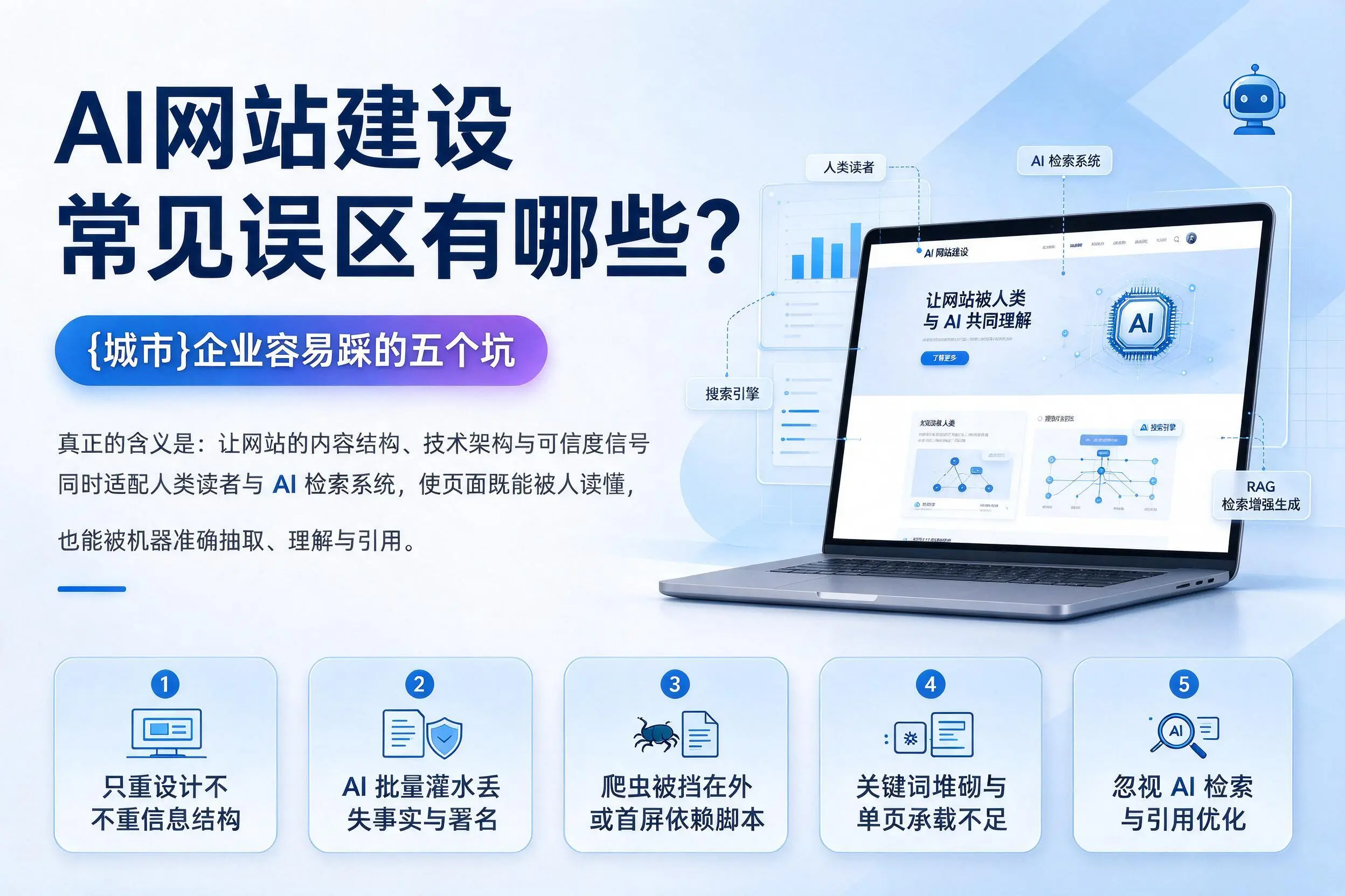 AI网站建设常见误区有哪些?巴音郭楞企业容易踩的五个坑