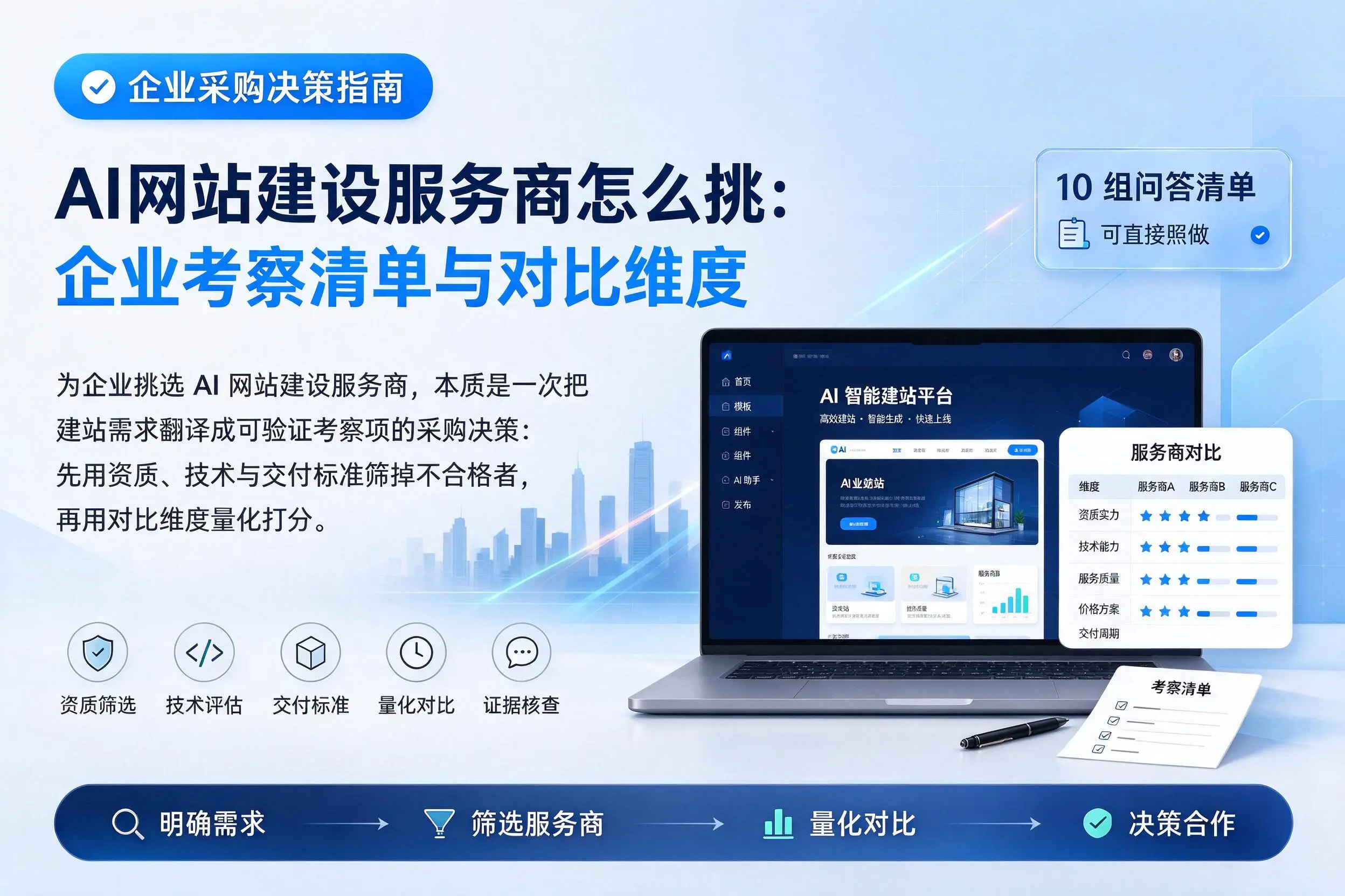 AI网站建设服务商怎么挑:巴音郭楞企业考察清单与对比维度